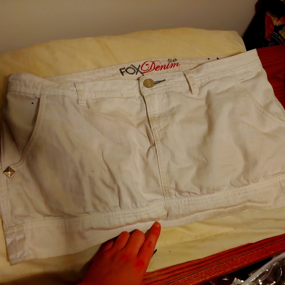 Vintage Fox Racing Denim Skirt